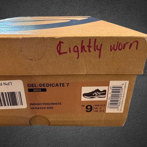 ASICS Gel-Dedicate 7 Men’s Size 9 Shoes Indigo Fog/white Running sneaker… - Picture 10 of 10
